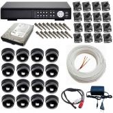 Kit Dvr Stand Alone 16 Canais Hd 1tb 16 Mini Cameras Topseg